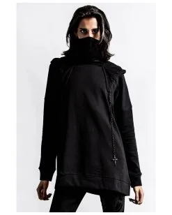 KILLSTAR Cloak Of Deception Oversized Hoodie -Outlet-Horror-Shop killstar cloak of deception oversized hoodie gothic fashion deko und accessoires 51985 2