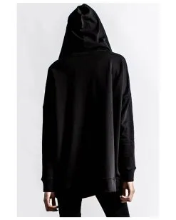 KILLSTAR Cloak Of Deception Oversized Hoodie -Outlet-Horror-Shop killstar cloak of deception oversized hoodie gothic fashion deko und accessoires 519854