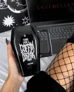 KILLSTAR Coffin Break Tasse 6 KILLSTAR Coffin Break Tasse -Outlet-Horror-Shop killstar coffin break tasse gothic coffin shaped mug gothic und halloween geschirr und tassen 51233 2