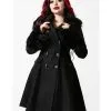 KILLSTAR Ember Lolita Mantel -Outlet-Horror-Shop killstar ember lolita mantel killstar ember lolita coat killstar gothic fashion 52106 01
