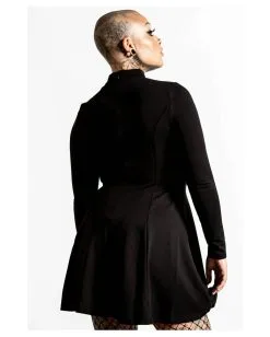 KILLSTAR Evanna Cross Kleid -Outlet-Horror-Shop killstar evanna cross kleid killstar evanna cross dress gothic mode gothic kleid 51915 01