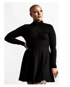 KILLSTAR Evanna Cross Kleid -Outlet-Horror-Shop killstar evanna cross kleid killstar evanna cross dress gothic mode gothic kleid 51915 02