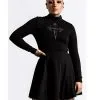 KILLSTAR Evanna Cross Kleid 1 KILLSTAR Evanna Cross Kleid -Outlet-Horror-Shop killstar evanna cross kleid killstar evanna cross dress gothic mode gothic kleid 51915 03