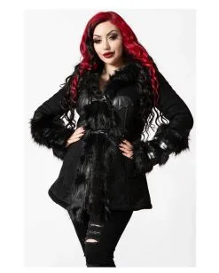 KILLSTAR Flies By Night Kunstfell Mantel 6 KILLSTAR Flies By Night Kunstfell Mantel -Outlet-Horror-Shop killstar flies by night kunstfell mantel killstar flies by night faux fur coat killstar fashion 52105 02