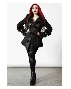 KILLSTAR Flies By Night Kunstfell Mantel 7 KILLSTAR Flies By Night Kunstfell Mantel -Outlet-Horror-Shop killstar flies by night kunstfell mantel killstar flies by night faux fur coat killstar fashion 52105 03