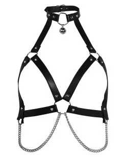 KILLSTAR Madam Meow Harness -Outlet-Horror-Shop killstar madam meow harness killstar accessoire kunstleder harness gothic geschenkartikel un accessoires goth kleidung killstar faux leather harness 53473 2