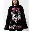 KILLSTAR Meditate Longline Hoodie 1 KILLSTAR Meditate Longline Hoodie -Outlet-Horror-Shop killstar meditate longline hoodie gothic fashion deko und wohnaccesosires online kaufen 51986