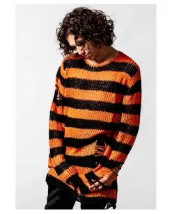 KILLSTAR Pumpkin Strickpullover -Outlet-Horror-Shop killstar pumpkin strickpullover halloween und gothic fashion killstar pumpkin knit sweater 52177 3