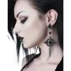 KILLSTAR Rosary Ohrringe Mit Kreuz -Outlet-Horror-Shop killstar rosary ohrringe mit kreuz killstar rosary earrings with cross gothic schmuck 50931 01