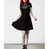 KILLSTAR Rotten Luck Skater Kleid -Outlet-Horror-Shop killstar rotten luck skater kleid killstar rotten luck skater dress gothic fashion gohtic kleider und roecke gotik mode 52290