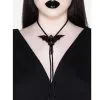 KILLSTAR Sacred Demise Halsschmuck -Outlet-Horror-Shop killstar sacred demise halsschmuck killstar sacred demis necktie necklace killstar fashion 52129 01