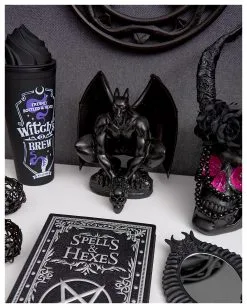 KILLSTAR Schwarze Gargoyle Statue -Outlet-Horror-Shop killstar schwarze gargoyle statue killstar black gargoyle statuette gothic deko fantasy deko 50468 03