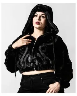 KILLSTAR Starchild Kunstfell Bomber Jacke