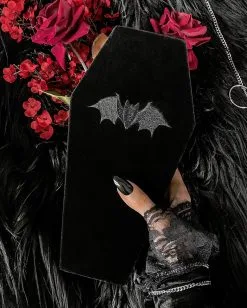 KILLSTAR Velvet Casket Schmuck Box -Outlet-Horror-Shop killstar velvet casket jewellery box killstar schmuckdose killstar accessoire gothic schmuckaufbewahrung gothic accessoires 54488