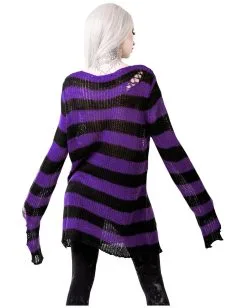 KILLSTAR Wonka Strickpullover -Outlet-Horror-Shop killstar wonka strickpullover halloween und gothic fashion killstar knit sweater gothic onlineshop 52184 5