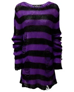 KILLSTAR Wonka Strickpullover -Outlet-Horror-Shop killstar wonka strickpullover halloween und gothic fashion killstar knit sweater gothic onlineshop 52184 8