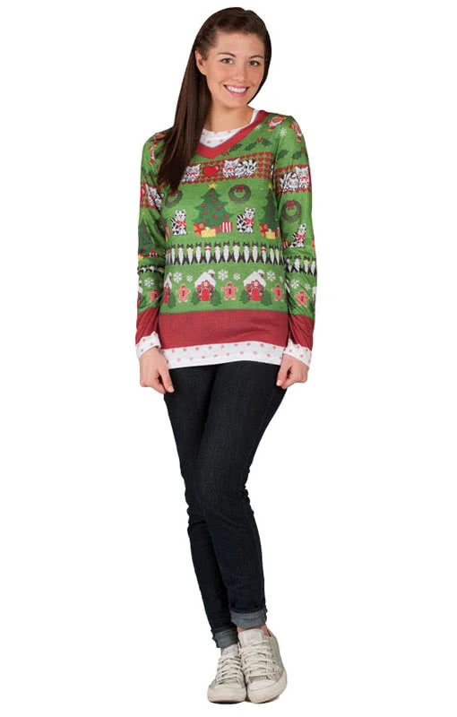 Kitschiges Damen Weihnachts Longsleeve 3 Kitschiges Damen Weihnachts Longsleeve