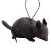Kleine, Schwarze Maus 8cm -Outlet-Horror-Shop kleine schwarze maus halloween deko black little mouse halloween decoration 36367 01