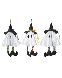 Kleiner Weißer Geist Mit Hexenhut 36 Cm