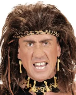 Steinzeit Knochen Ohrringe -Outlet-Horror-Shop knochenohrringe neandertaler ohrringe steinzeit ohrringe kostuemschmuck 22956 03