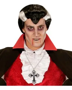 Kostümkette Mit Kreuzanhänger & Strass Steinen -Outlet-Horror-Shop kostuemkette mit kreuzanhaenger strass steinen 38082 02