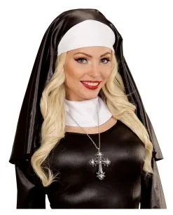 Kostümkette Mit Kreuzanhänger & Strass Steinen -Outlet-Horror-Shop kostuemkette mit kreuzanhaenger strass steinen 38082 03