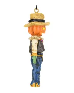 Kürbis Vogelscheuche Weihnachtskugel 9,5cm -Outlet-Horror-Shop kuerbis vogelscheuche weihnachtskugel halloween und horror weihnachtsdeko scarecrow ornament 54755 4