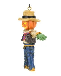 Kürbis Vogelscheuche Weihnachtskugel 9,5cm -Outlet-Horror-Shop kuerbis vogelscheuche weihnachtskugel halloween und horror weihnachtsdeko scarecrow ornament 54755 5
