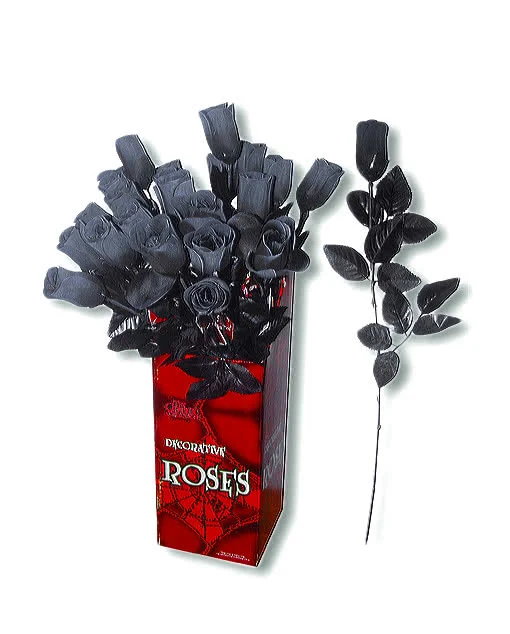 Kunstrose Schwarz-weiß 3 Kunstrose Schwarz-weiß