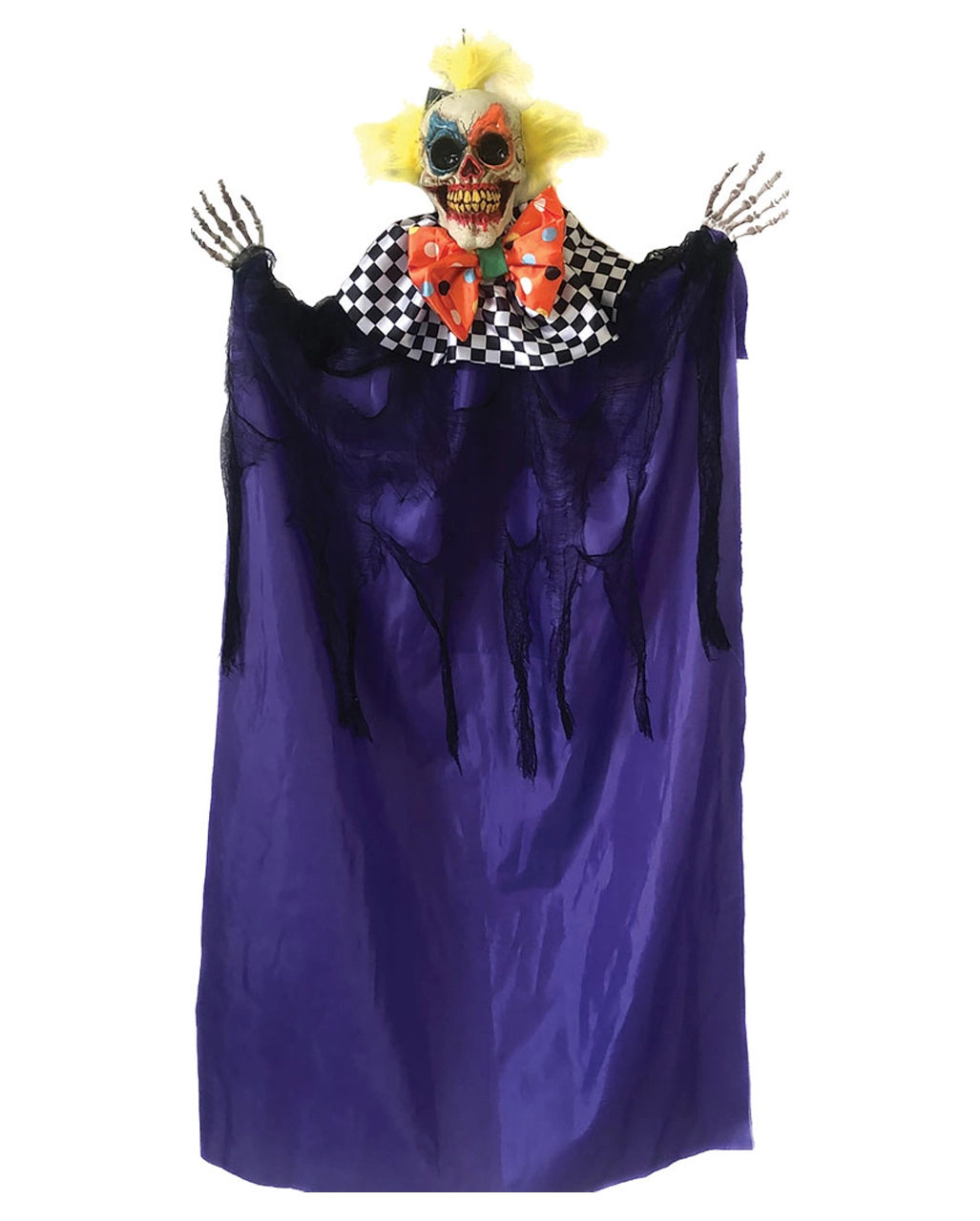 Lächelnder Horrorclown Hängefigur 95cm 3 Lächelnder Horrorclown Hängefigur 95cm