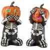 LED Pumpkin Skelett 15cm 1 St. -Outlet-Horror-Shop led pumpkin skelett led pumpkin skeleton halloween deko kuerbis skelett leuchtend 53798
