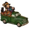 Leuchtender Halloween Pick Up Mit Hexe 24cm -Outlet-Horror-Shop leuchtender halloween pick up mit hexe 24cm lighted resin halloween truck with witch 54276