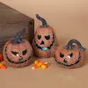 LED Vintage Halloween Kürbis 10cm 1 LED Vintage Halloween Kürbis 10cm -Outlet-Horror-Shop leuchtender kunststein halloween kuerbis 10cm lighted resin halloween pumpkin halloween kuerbis deko 54180