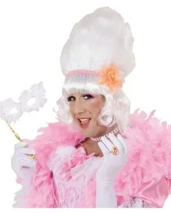 Marquise Perücke Mit Perlen -Outlet-Horror-Shop marquise peruecke mit rosa perlen barock peruecke drag queen perucke 29355 3