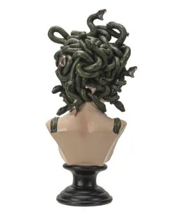 Medusa Büste Mit LED Augen 38cm -Outlet-Horror-Shop medusa bueste mit led augen medusa bust with led eyes medusa statue halloween homeware 54734 03