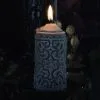 Midnight Morning Gothic Kerze 12cm -Outlet-Horror-Shop midnight morning gothic kerze midnight morning gothic pillar candle gothic wohnaccessoire 53213 01