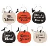 Mini-Kürbis Hängeschild 2 Mini-Kürbis Hängeschild -Outlet-Horror-Shop mini kuerbis haengeschild mini pumpkin hanging sign halloween deko halloween schild 53589 01