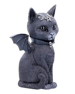 Okkulte Katzenfigur Mit Fledermaus Flügel 24cm -Outlet-Horror-Shop okkulte katzenfigur mit fledermausfluegel occult cat figure with bat wings gothic deco 50744 04