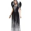 Onyx Engel Damen Kostüm -Outlet-Horror-Shop onyx engel damen kostuem onyx angel woman costume schwarzer engel halloween frauen verkleidung 54224