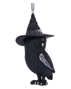 Owlocen Hexeneule Weihnachtskugel 12cm -Outlet-Horror-Shop owlocen hexeneule weihnachtskugel owlocen hanging ornament gothic weihnachtskollektion 51091 04