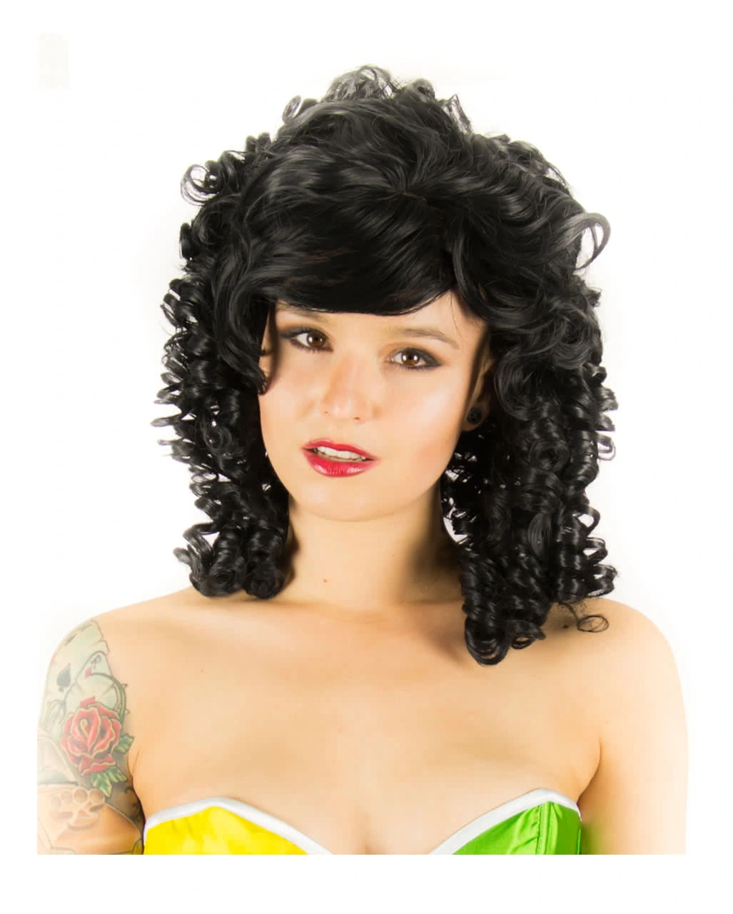 Langhaarperücke Mit Locken Schwarz 3 Langhaarperücke Mit Locken Schwarz