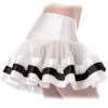 Petticoat Weiß-schwarz -Outlet-Horror-Shop petticoat weiss schwarz 50s rock rockabella kostuem zubehoer 50er jahre 8802221