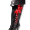 Piraten Stiefel Mit Roter Schleife 1 Piraten Stiefel Mit Roter Schleife -Outlet-Horror-Shop piraten stiefel high heels mit schleife party boots faschings stiefel pirate boots 18543