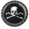 Piraten Totenkopf Pappteller -Outlet-Horror-Shop piraten totenkopf pappteller piraten totenschaedel pappteller pirate skull paper plates 39311 01