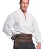 Weißes Piratenhemd Mit Schnürung -Outlet-Horror-Shop piraten hemd piraten verkleidung halloween kostuem karneval kostuem piraten oberteil 26875 2