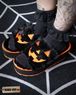 Lilly Jack O'Lantern Plateausandalen -Outlet-Horror-Shop plateau