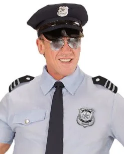 Polizisten Kostümzubehör Set 4-tlg. -Outlet-Horror-Shop polizistem kostuemzubehoer set polizei uniform zubehoer police set 29372 3