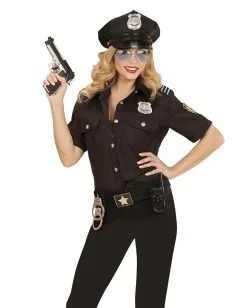 Polizisten Kostümzubehör Set 4-tlg. -Outlet-Horror-Shop polizistem kostuemzubehoer set polizei uniform zubehoer police set 29372 4