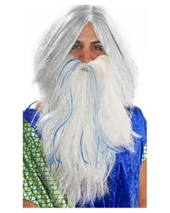 Poseidon Bart Weiß-blau