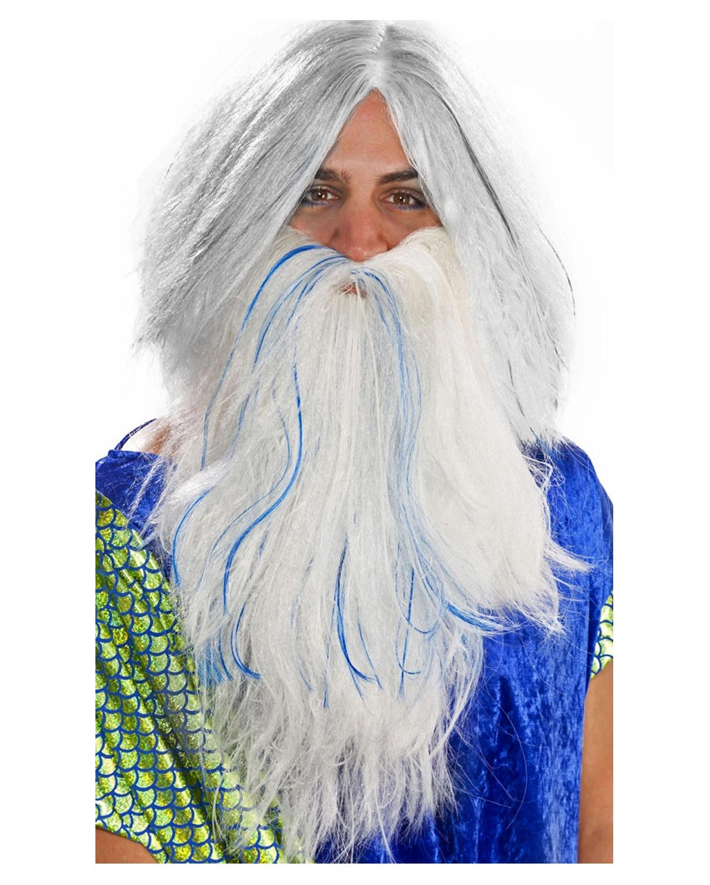 Poseidon Bart Weiß-blau 3 Poseidon Bart Weiß-blau